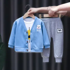 3 Pcs Boys Pants Suits 9-12months 484526