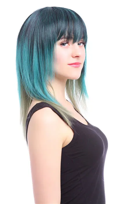 45cm Medium Mixed Color Cosplay Hair Wig