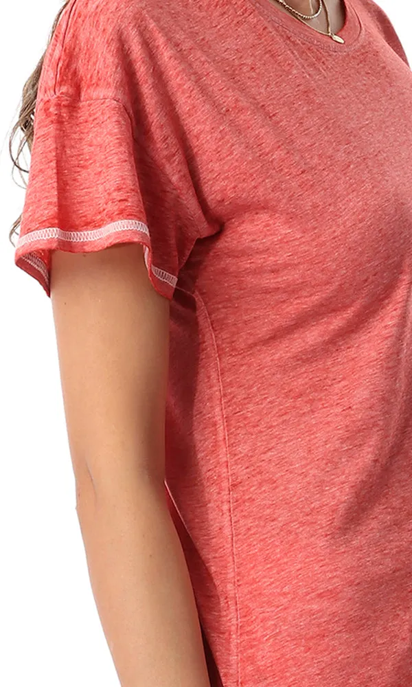 54327 More Naps Please Printed Coral Tee