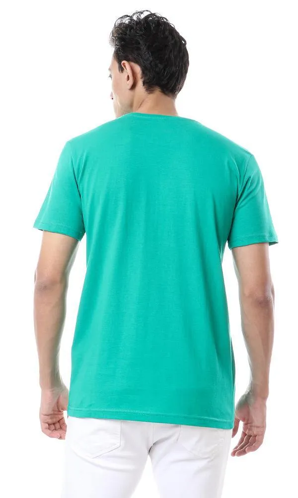 57567 Summer Cotton Printed T-Shirt - Green