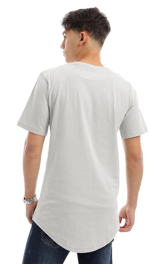94686 Basic Short Sleeves Grey Cotton Tee