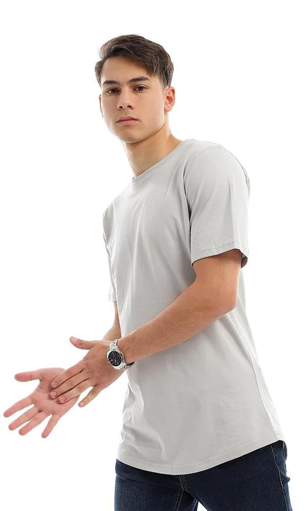 94686 Basic Short Sleeves Grey Cotton Tee