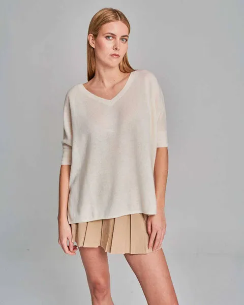 ABSOLUT CASHMERE KATE SWEATER IN WHITE