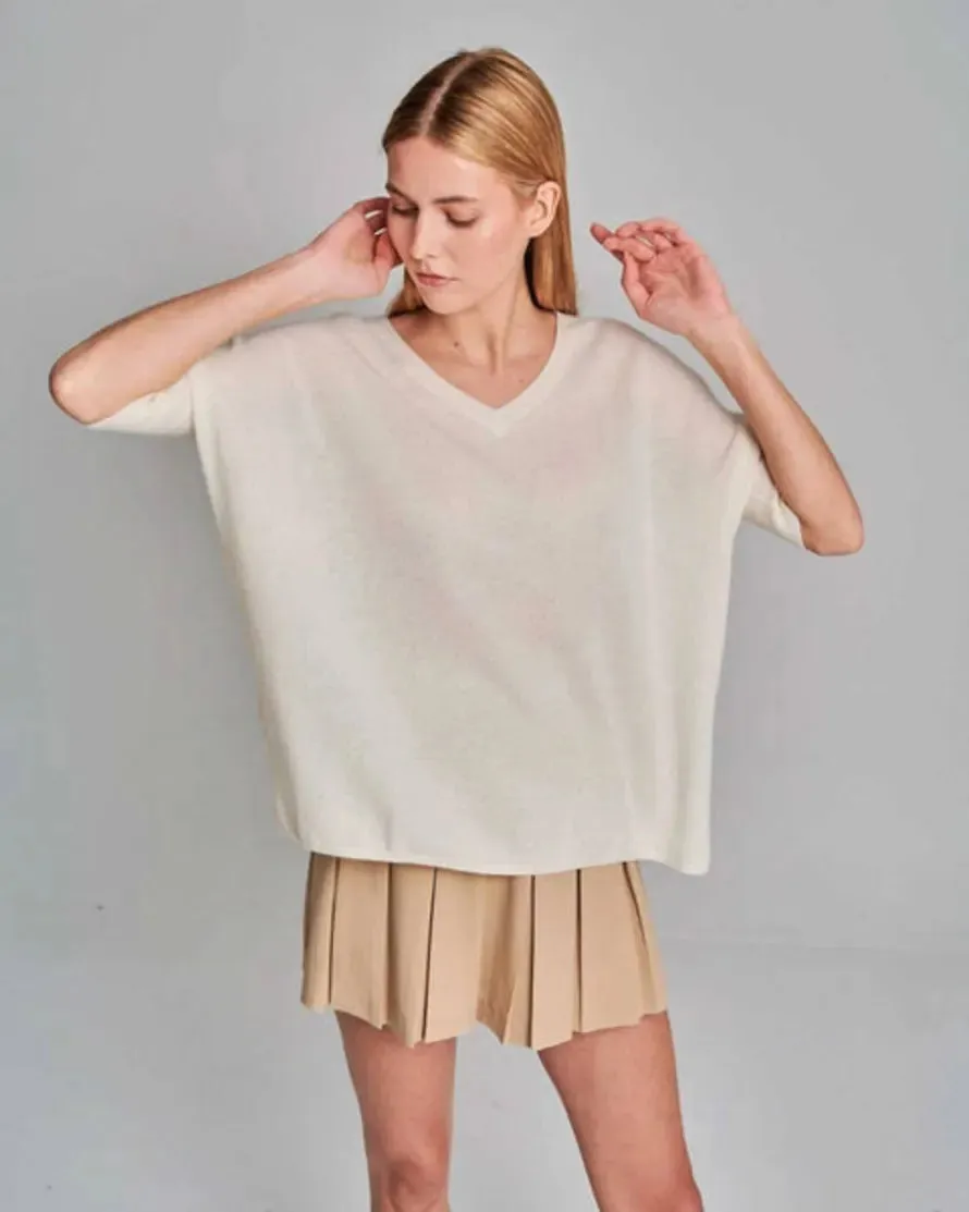 ABSOLUT CASHMERE KATE SWEATER IN WHITE