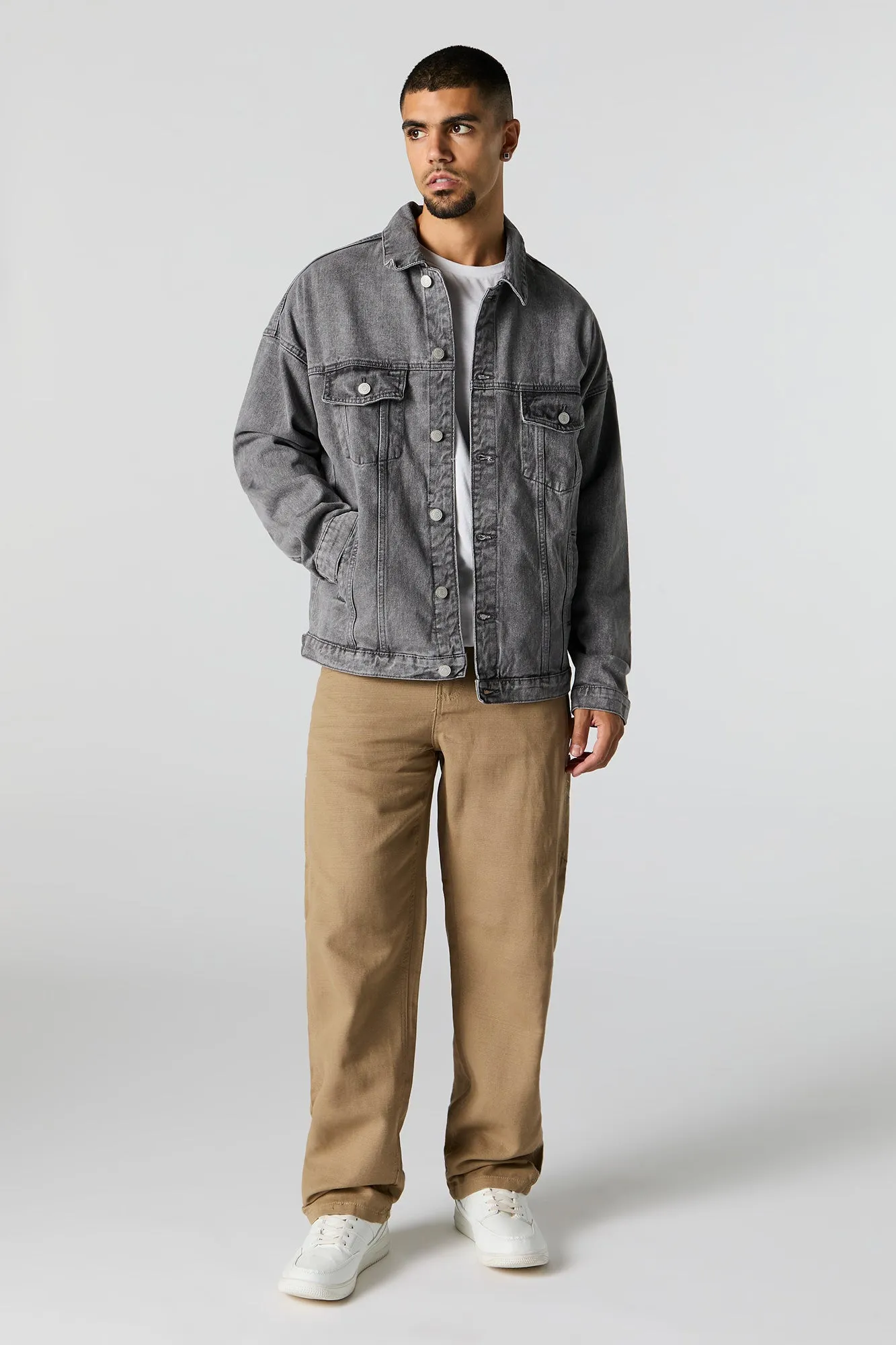 Acid Wash Denim Trucker Jacket