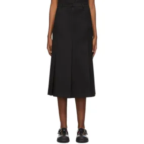 AMI Alexandre Mattiussi Black Flared Mid-Length Skirt
