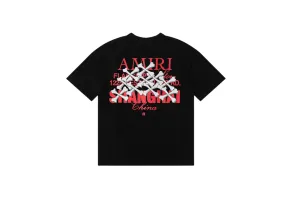 Amiri - Printed Red Design Logo Black T-Shirt