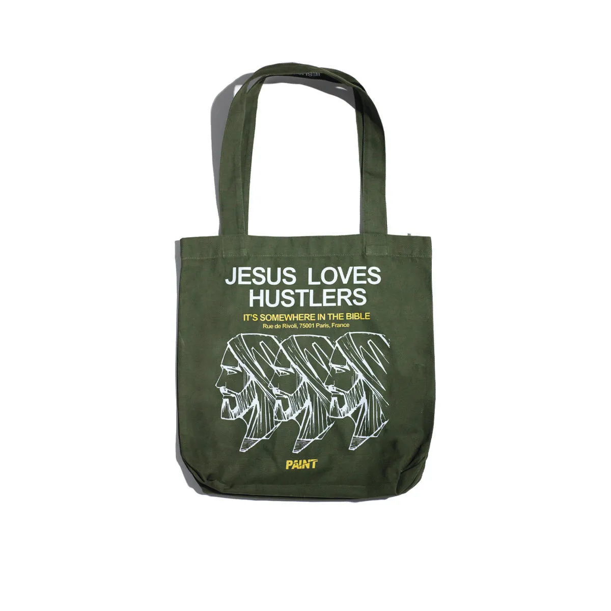 Army Green Jesus Loves Hustlers Tote