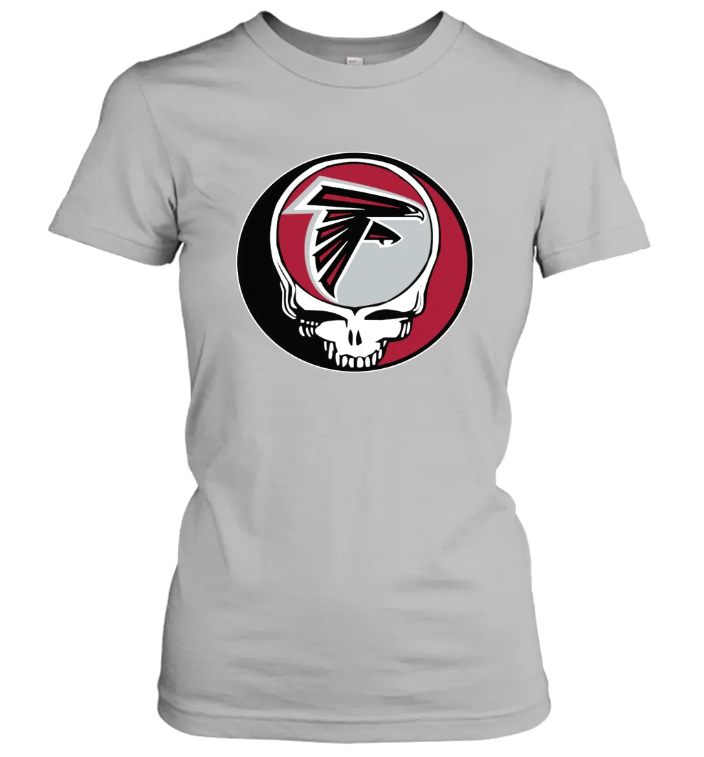 Atlanta Falcons Grateful Dead Steal Your Face NFL Football Womens T-Shirt