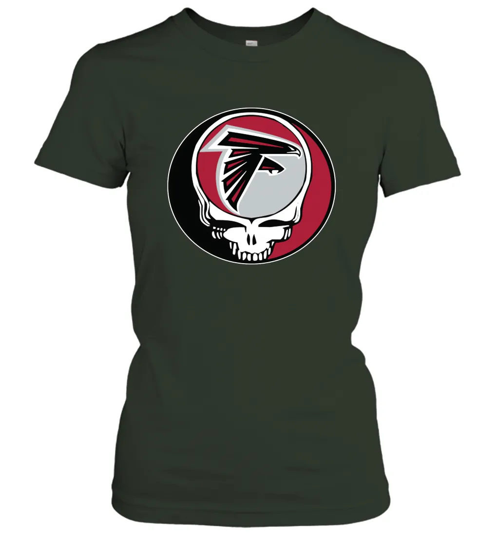 Atlanta Falcons Grateful Dead Steal Your Face NFL Football Womens T-Shirt