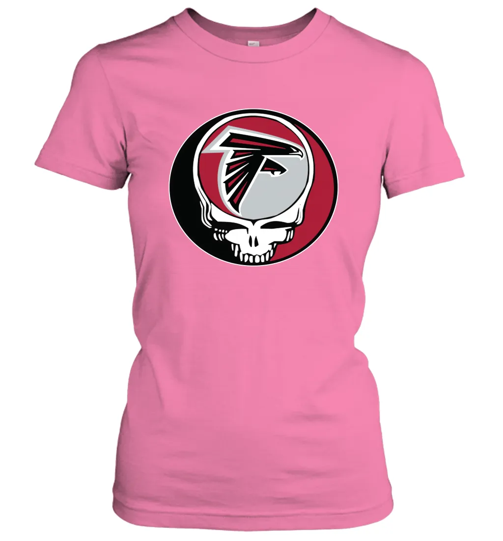 Atlanta Falcons Grateful Dead Steal Your Face NFL Football Womens T-Shirt