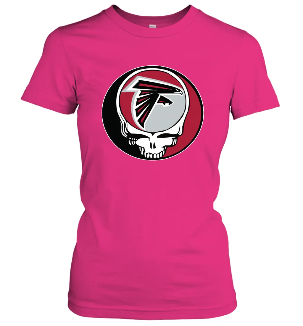 Atlanta Falcons Grateful Dead Steal Your Face NFL Football Womens T-Shirt