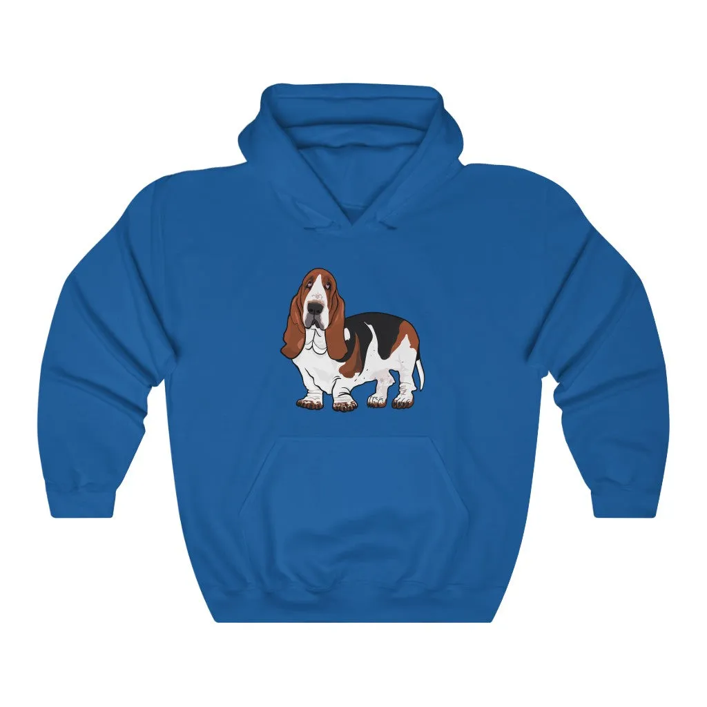 Basset Hound Unisex Heavy Blend™ Hooded Sweatshirt, Cotton& Polyester, S - 5XL, 12 Colors, FREE Shipping, Made in USA!!
