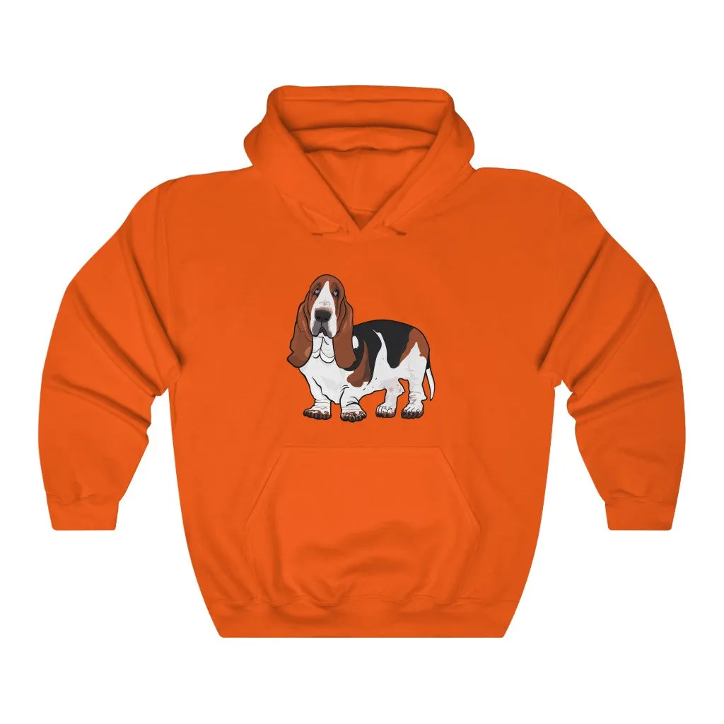 Basset Hound Unisex Heavy Blend™ Hooded Sweatshirt, Cotton& Polyester, S - 5XL, 12 Colors, FREE Shipping, Made in USA!!