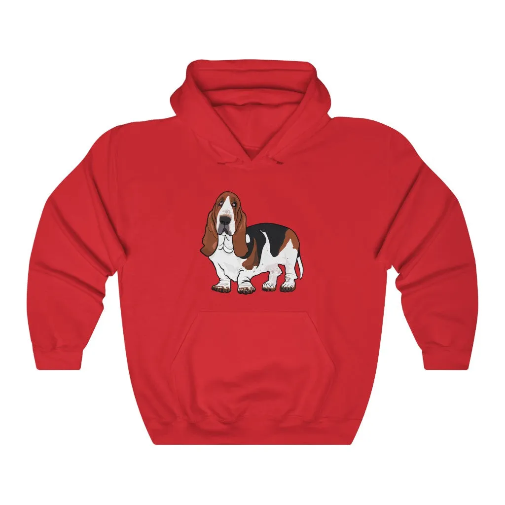 Basset Hound Unisex Heavy Blend™ Hooded Sweatshirt, Cotton& Polyester, S - 5XL, 12 Colors, FREE Shipping, Made in USA!!