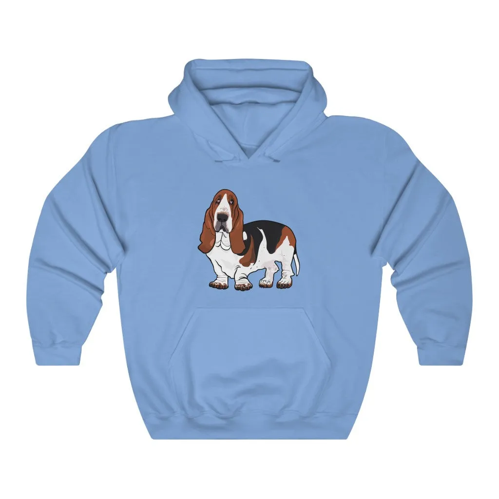 Basset Hound Unisex Heavy Blend™ Hooded Sweatshirt, Cotton& Polyester, S - 5XL, 12 Colors, FREE Shipping, Made in USA!!