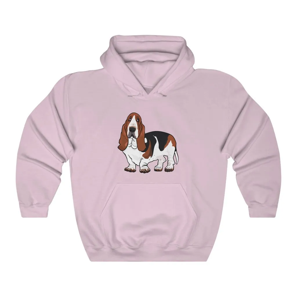 Basset Hound Unisex Heavy Blend™ Hooded Sweatshirt, Cotton& Polyester, S - 5XL, 12 Colors, FREE Shipping, Made in USA!!