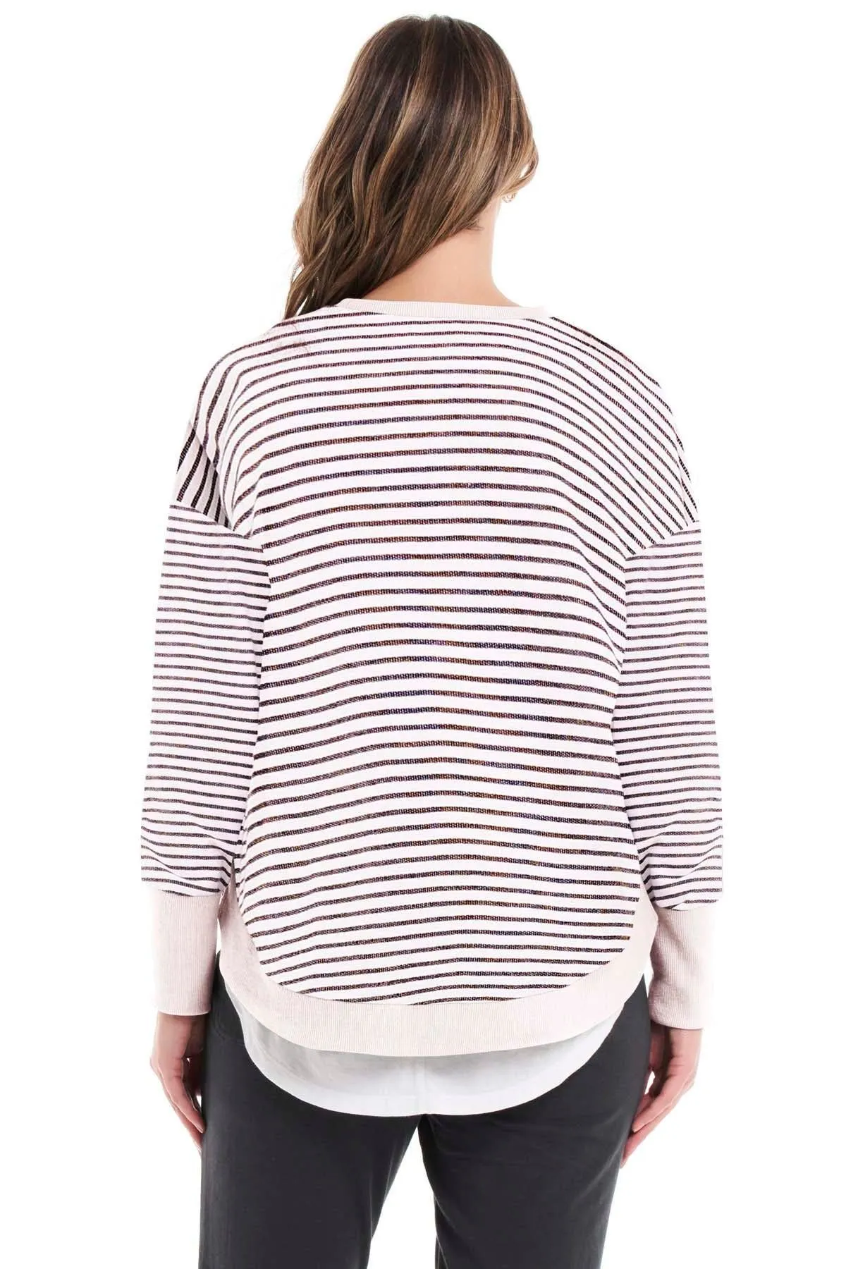 Betty Basics Lucy French Terry Sweater in Stripe