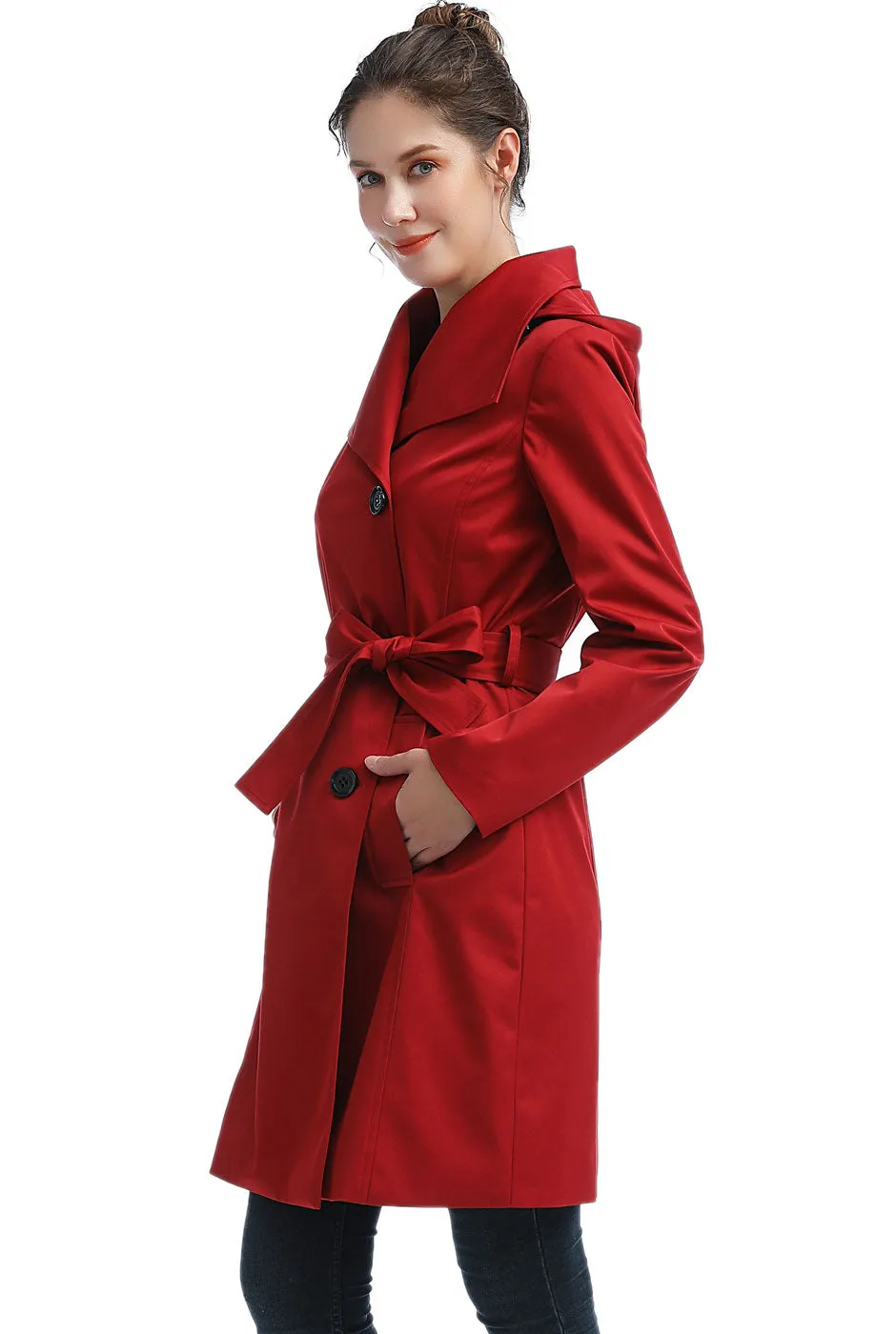 Stylish BGSD Womens Waterproof Hooded Trench Coat Jessie - Ultimate Protection & Elegance