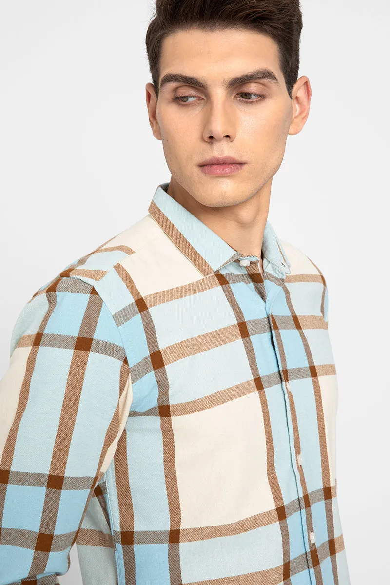 Block Flannel Cream Shirt