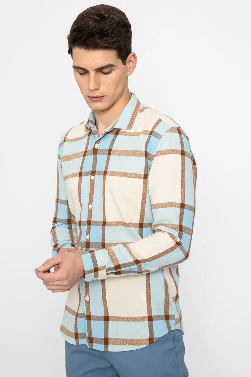 Block Flannel Cream Shirt