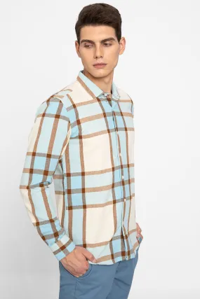 Block Flannel Cream Shirt