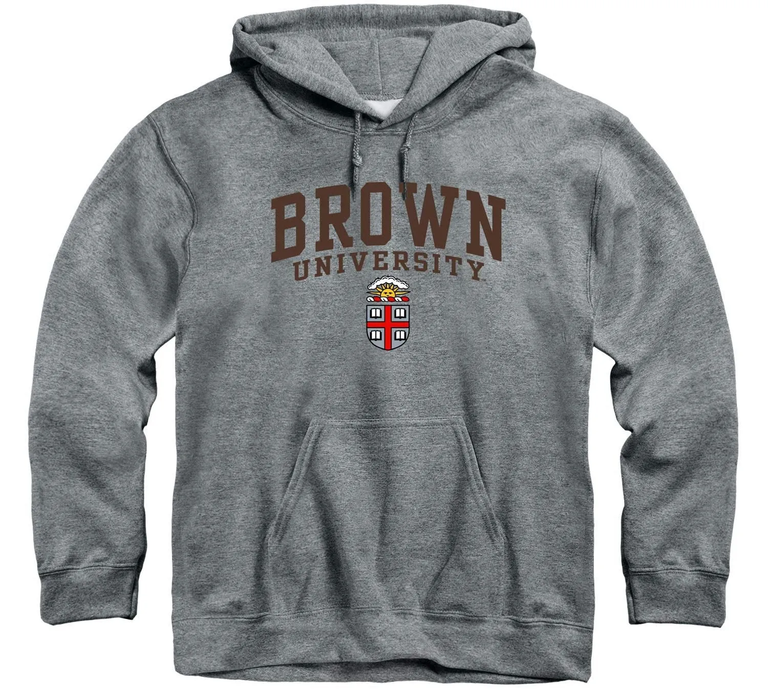 Mens Charcoal Grey Brown Heritage Hooded Sweatshirt - Cozy and Stylish Comfort