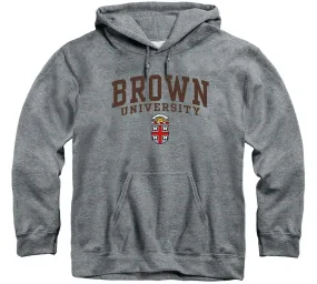 Mens Charcoal Grey Brown Heritage Hooded Sweatshirt - Cozy and Stylish Comfort