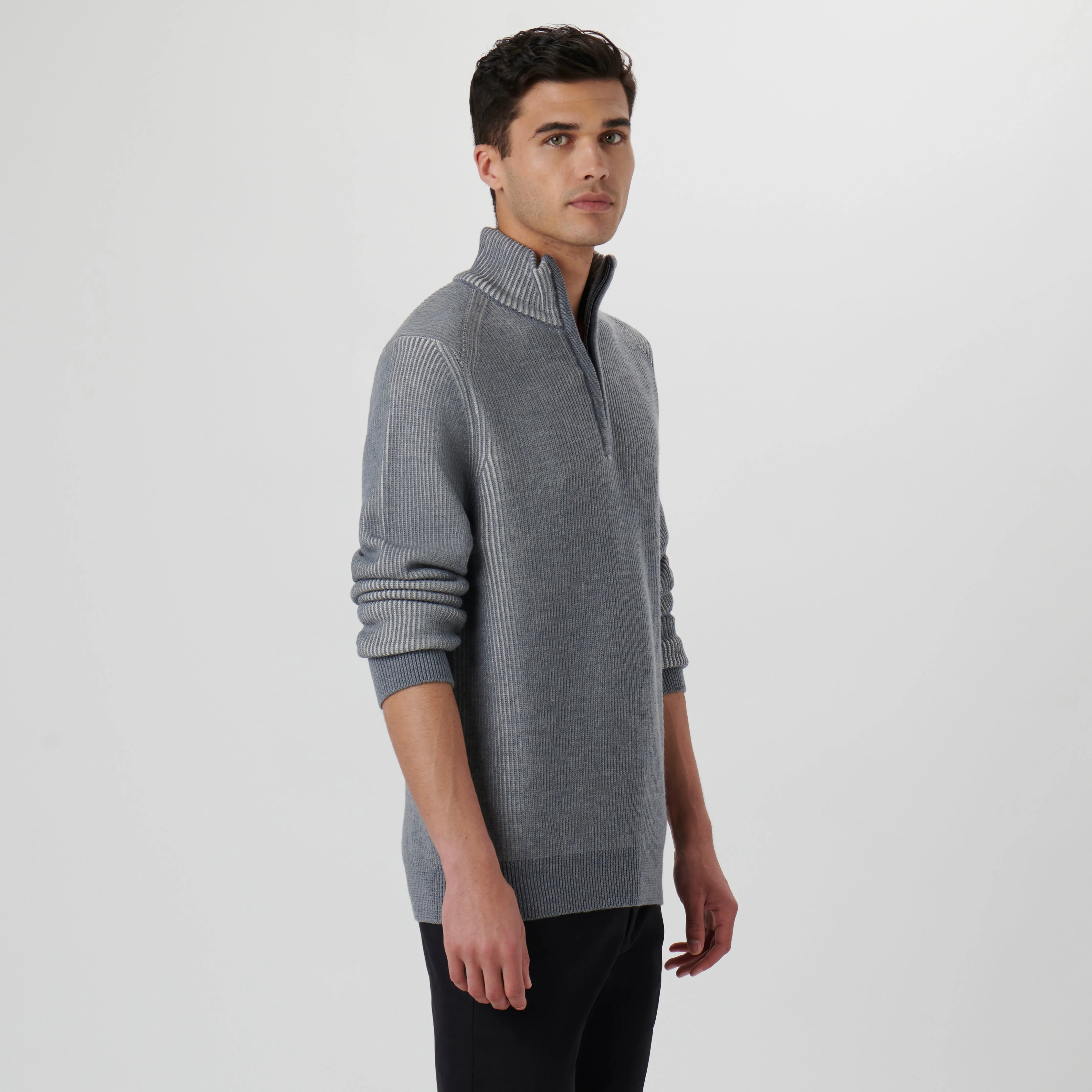 Cable Knit Quarter Zip Sweater
