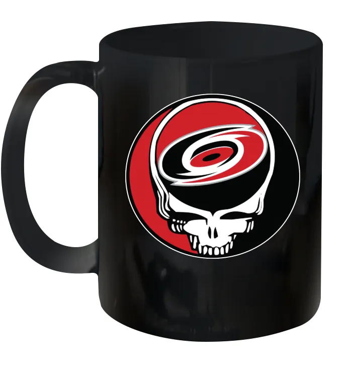 Carolina Hurricanes Grateful Dead Steal Your Face Hockey NHL Ceramic Mug 11oz