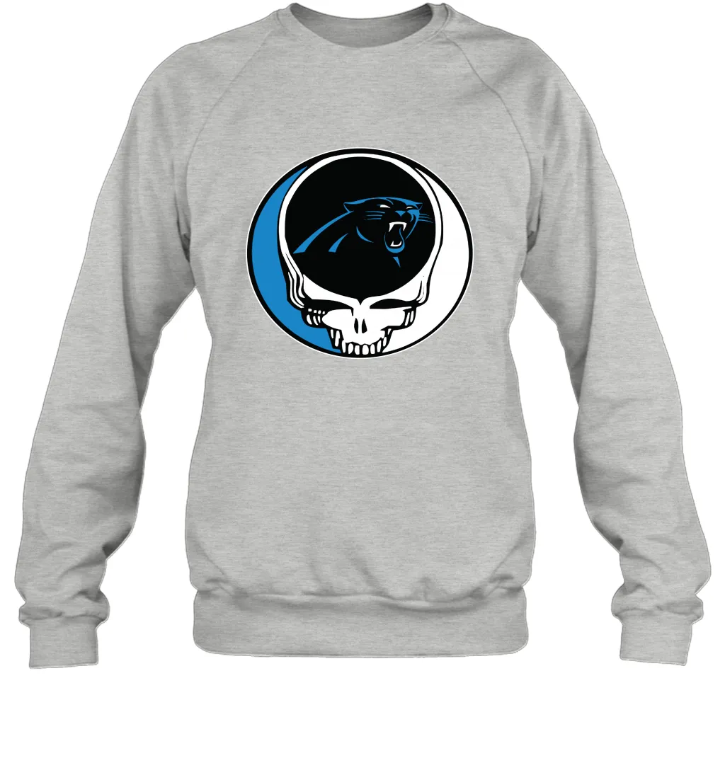 Carolina Panthers Grateful Dead Steal Your Face NFL Football Adult Sweatshirt