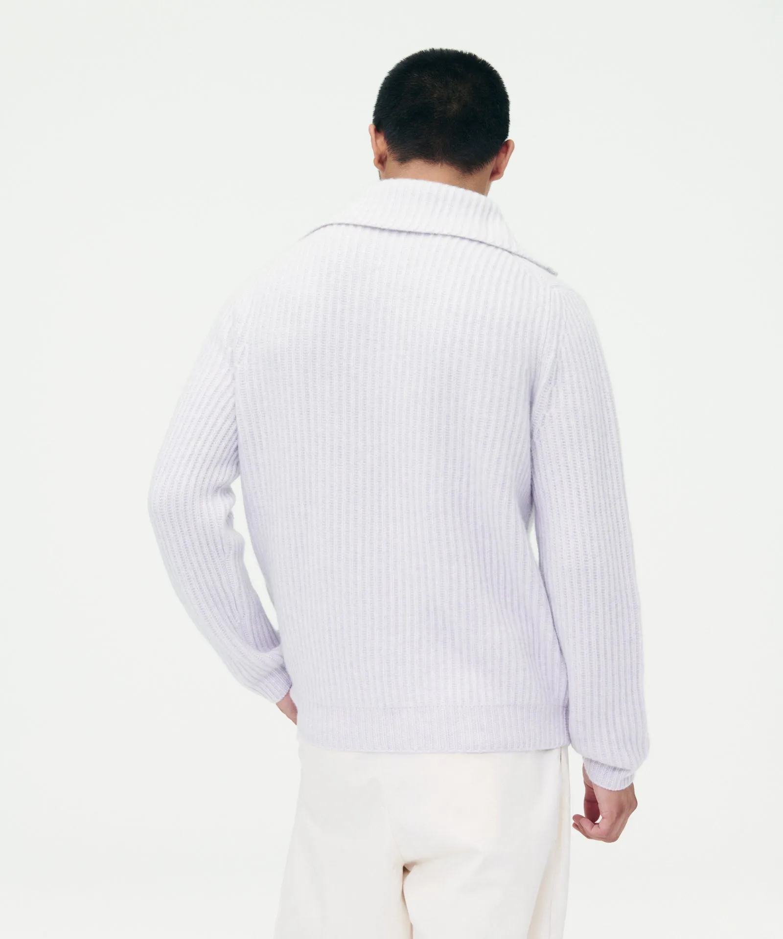 Cashmino Premium Quality Quarter-Zip Sweater in English
