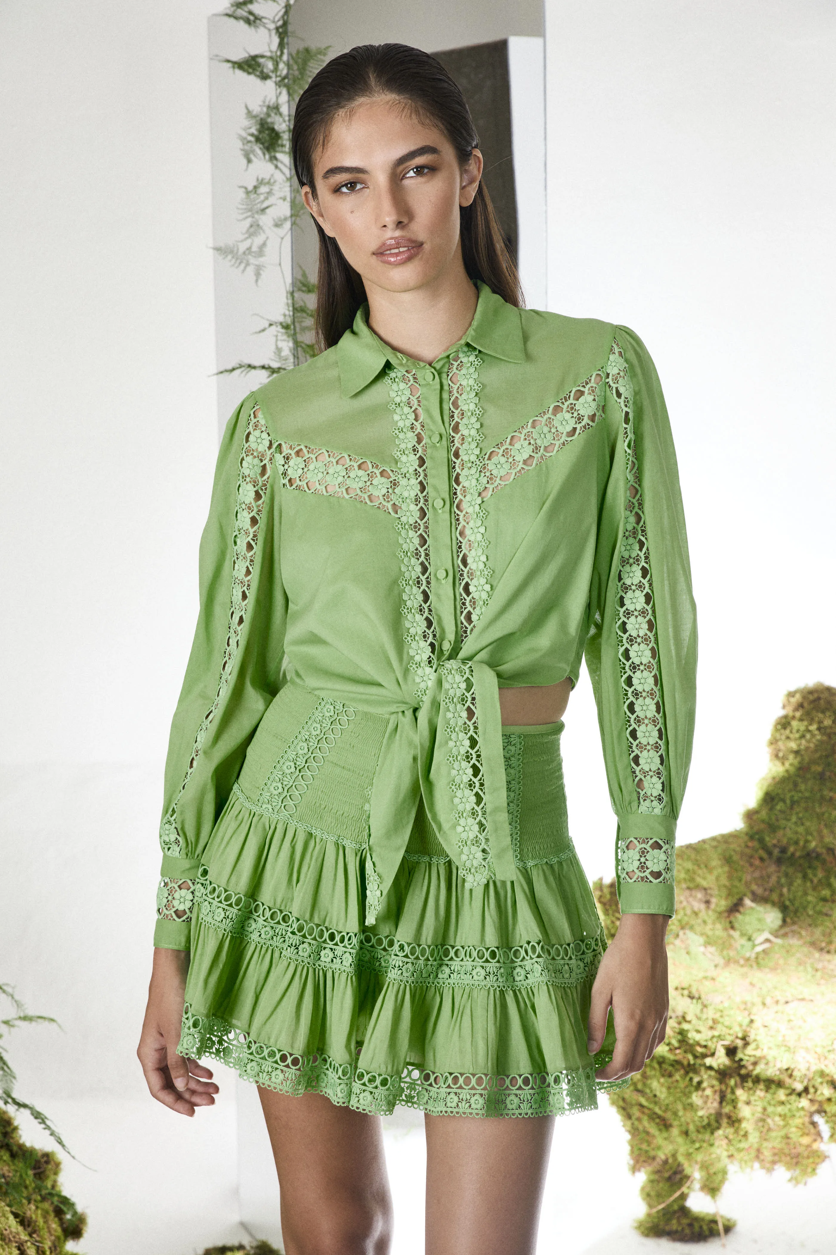 Charo Ruiz Short Skirt Hibis