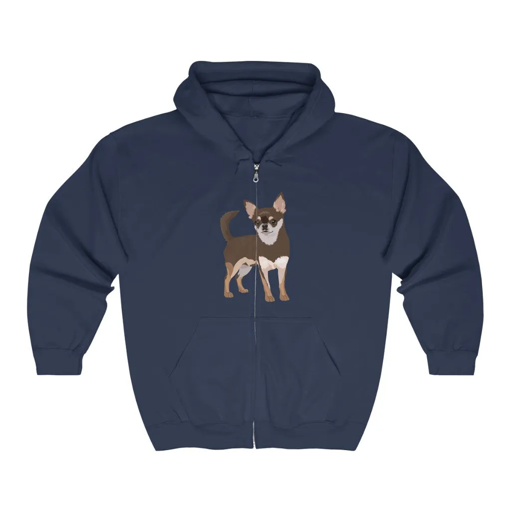 Chihuahua Unisex Heavy Blend™ Full Zip Hooded Sweatshirt, Cotton/Polyester, Medium Heavy Fabric, S - 2XL, 6 Colors, FREE Shipping, Made in USA!!