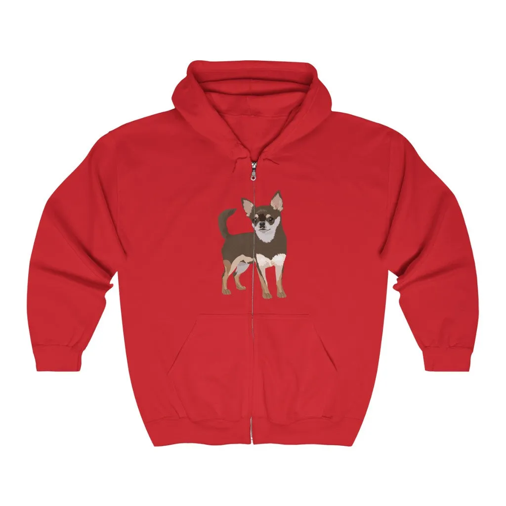 Chihuahua Unisex Heavy Blend™ Full Zip Hooded Sweatshirt, Cotton/Polyester, Medium Heavy Fabric, S - 2XL, 6 Colors, FREE Shipping, Made in USA!!