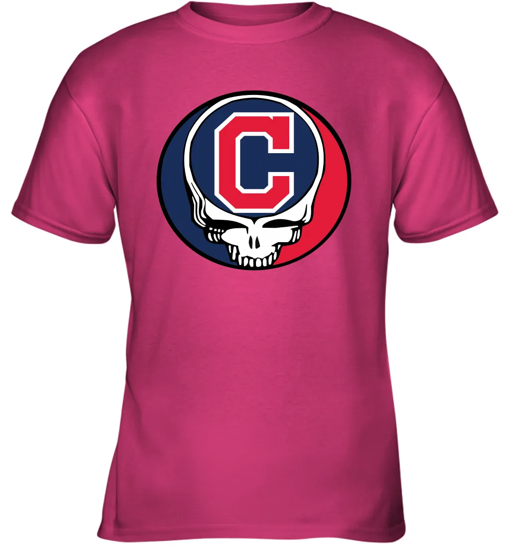 Cleveland Indians Grateful Dead Steal Your Face Baseball Youth T-Shirt
