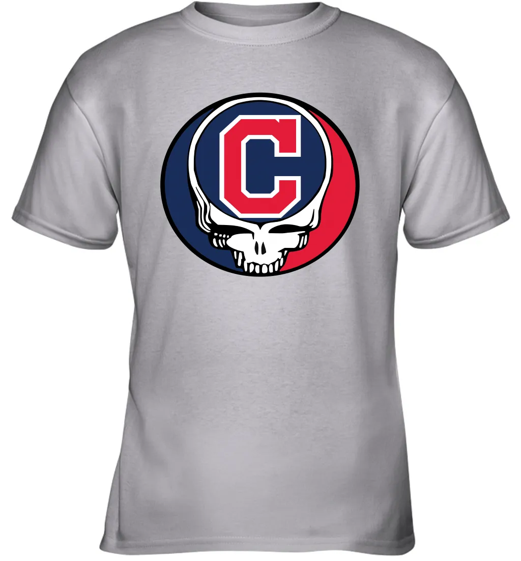 Cleveland Indians Grateful Dead Steal Your Face Baseball Youth T-Shirt