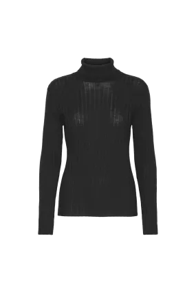 Coral Roll Neck - Black