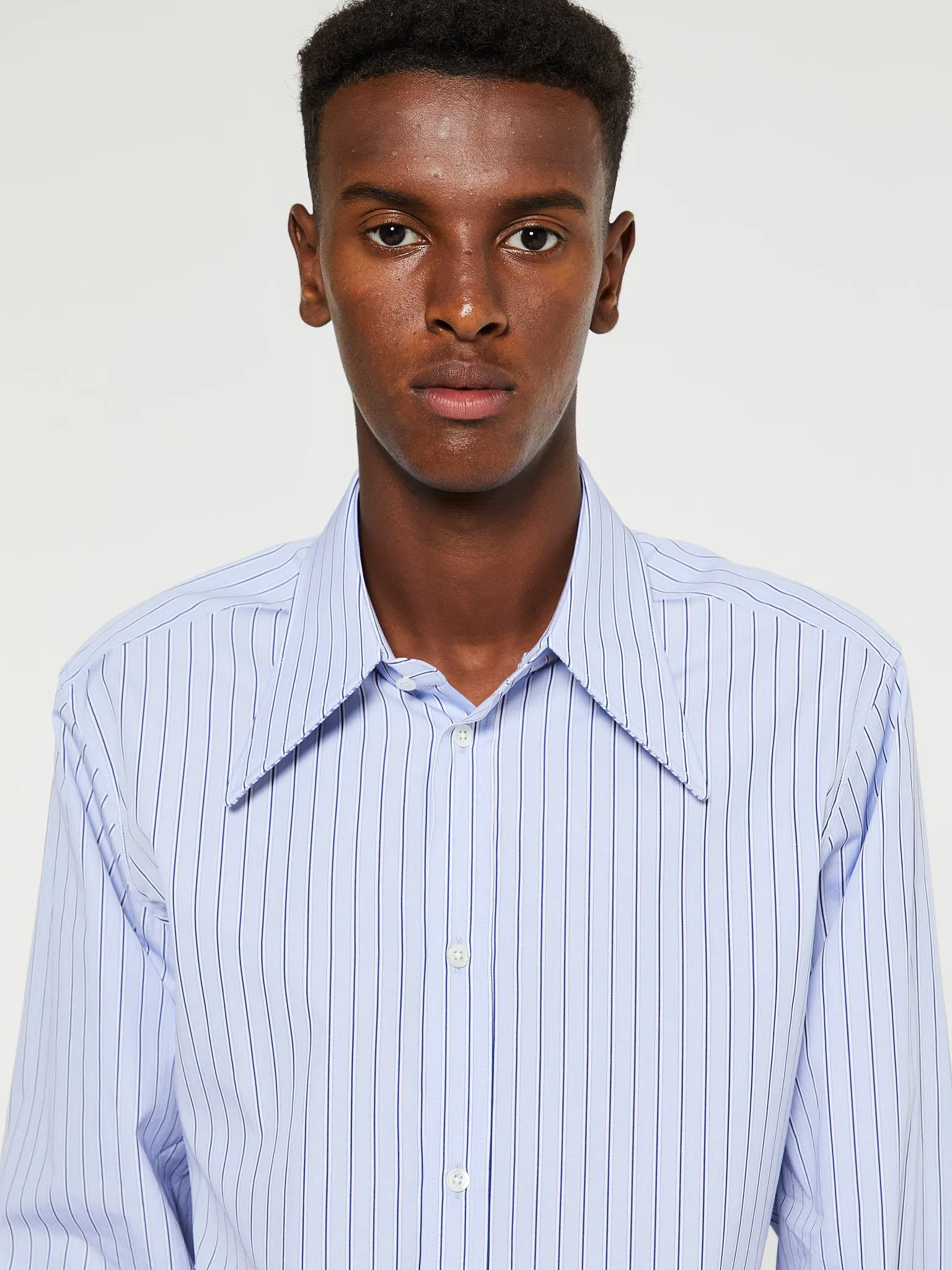 Cotton Poplin Shirt in Light Blue