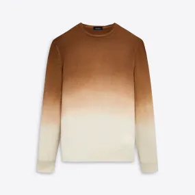 Crew Neck Dip Dyed Ombre Sweater