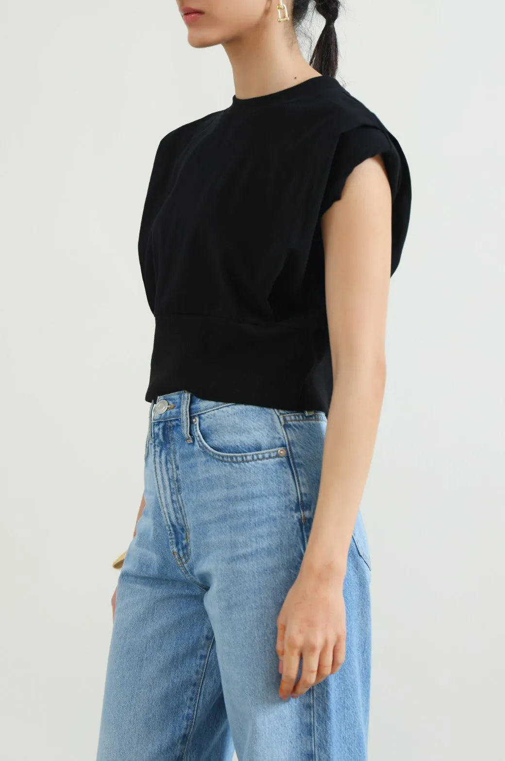Cropped Shoulder Tee