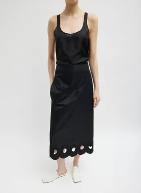 Daisy Embroidered Nylon Skirt