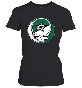 Dallas Stars Grateful Dead Steal Your Face Hockey NHL Womens T-Shirt