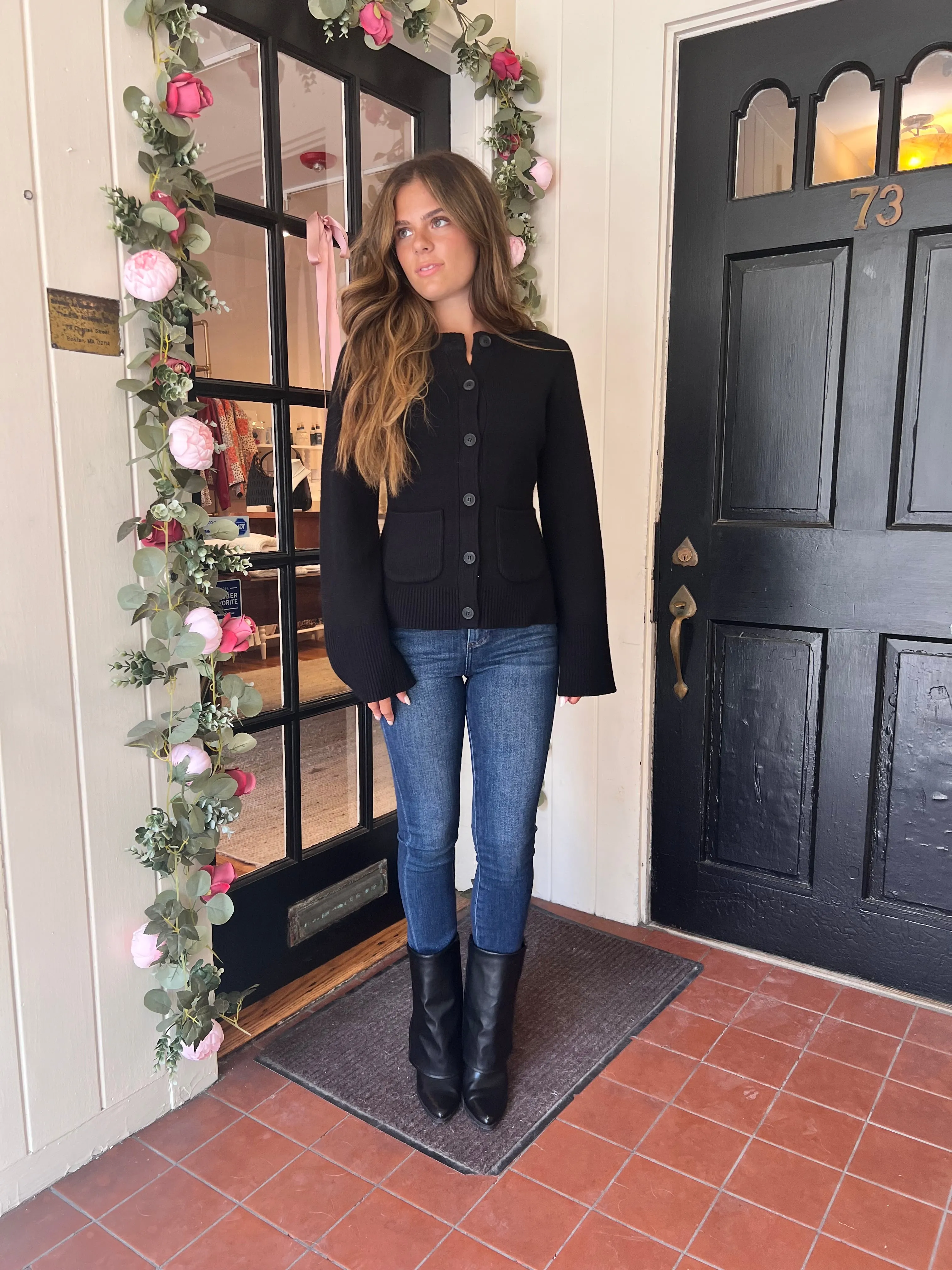 Dani in Noir Cardigan by Pistola