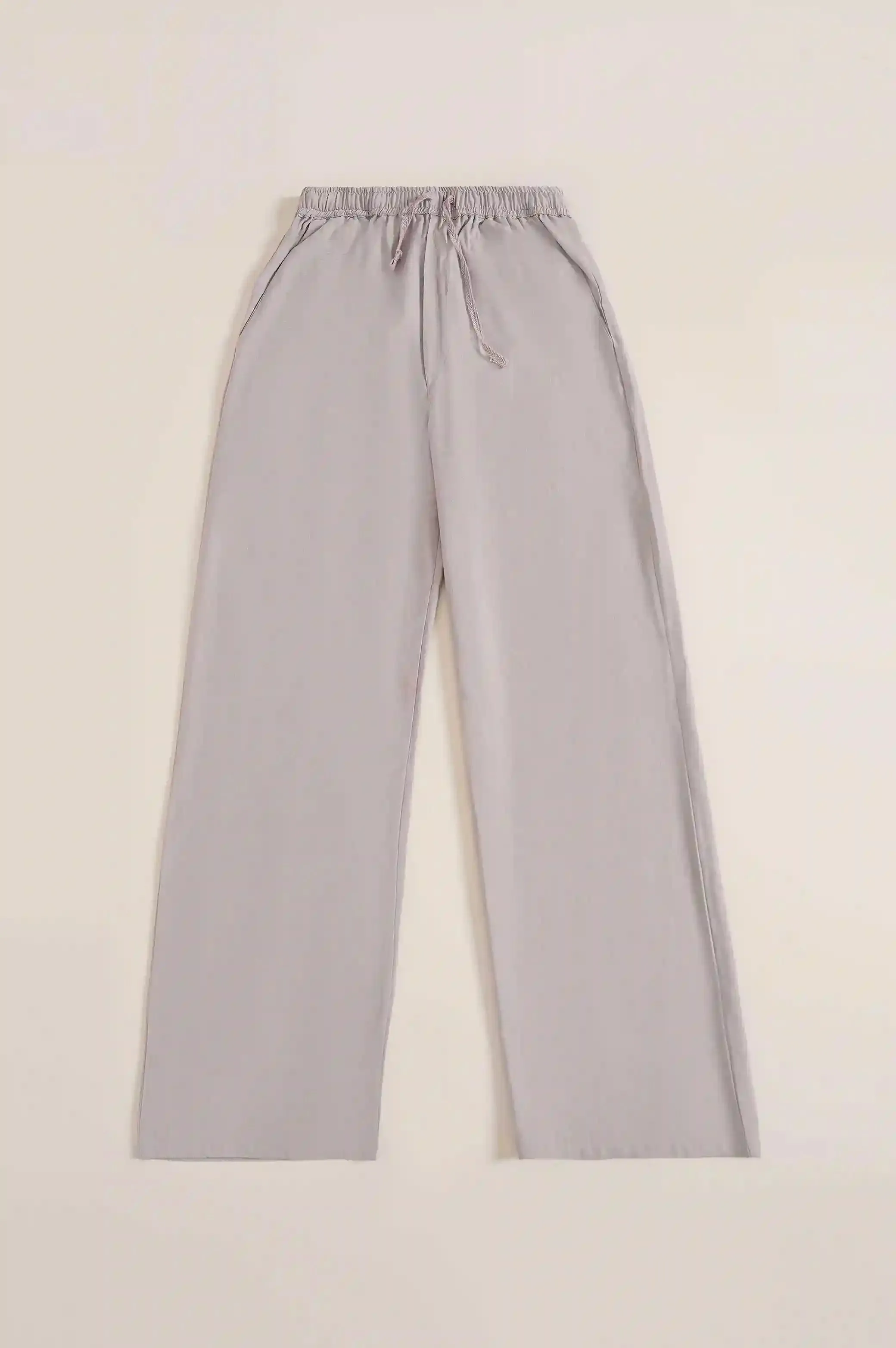 DRAWSTRING WIDE LEG PANTS