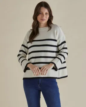 Edith Knit Jumper - Cream/Black Stripe