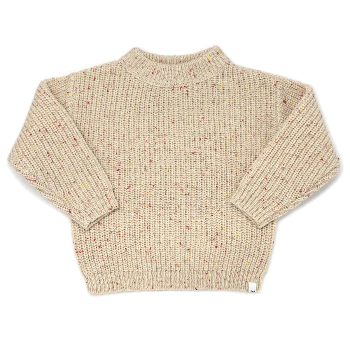 Grandpa Knitted Pullover - Cream/Pink Confetti
