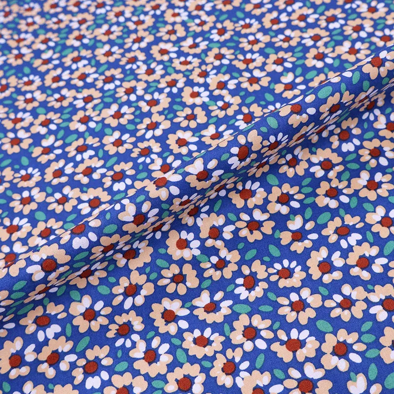Great Value - Wide Width Floral Cotton - Blue - Caitlin