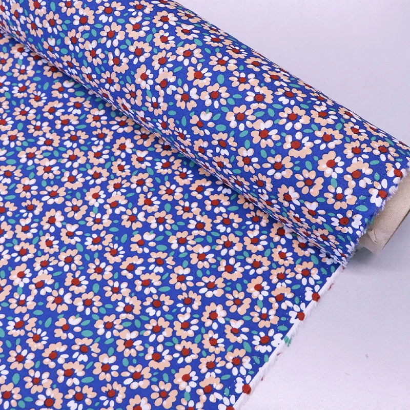 Great Value - Wide Width Floral Cotton - Blue - Caitlin