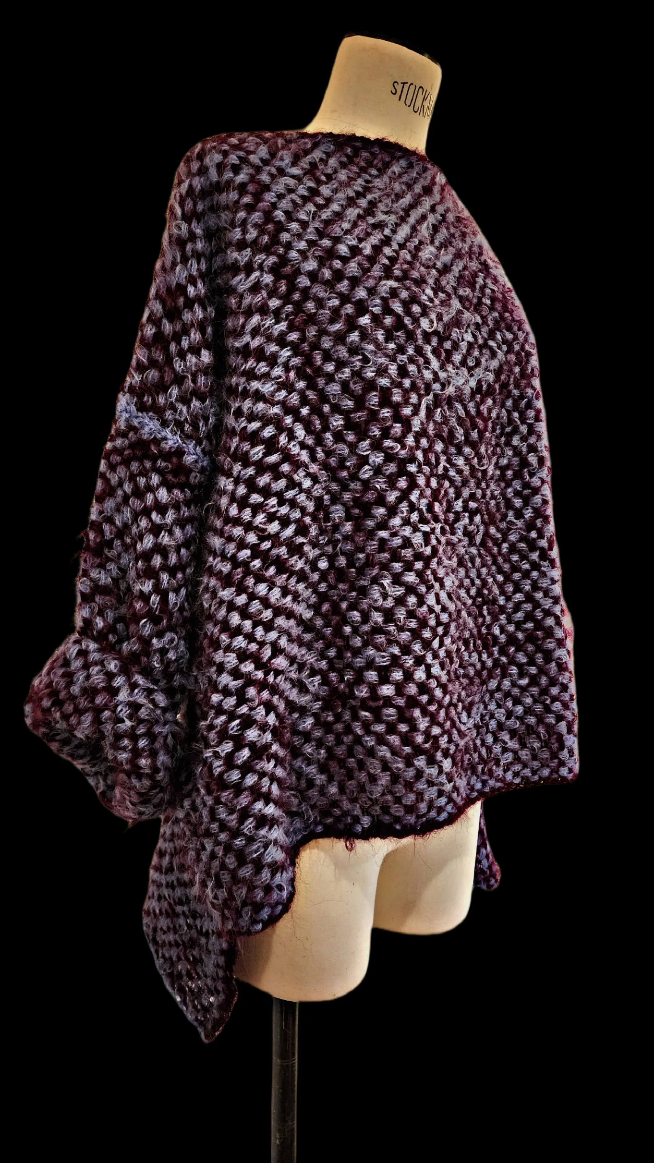 Hand loom 2 tone sweater (Alpaca) Pink - Saffron